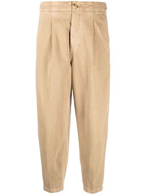 Polo Ralph Lauren tapered cropped cotton trousers - Brown