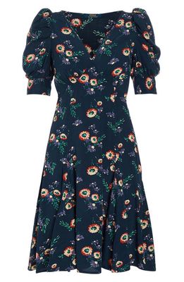 Polo Ralph Lauren Teo Floral Puff Sleeve Sundress in Dahlia Floral