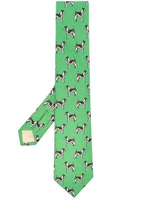 Polo Ralph Lauren Terrier-print linen tie - Green