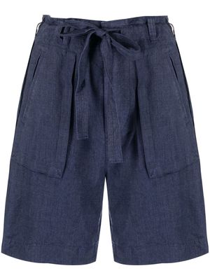Polo Ralph Lauren tied-waist linen shorts - Blue