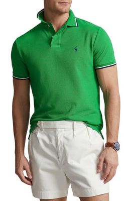 Polo Ralph Lauren Tipped Cotton Piqué Polo in Preppy Green