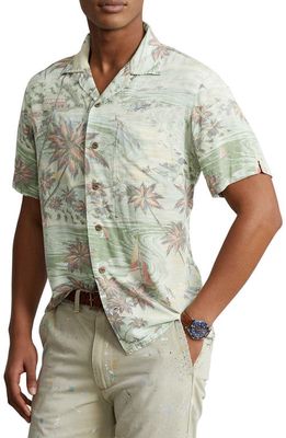 Polo Ralph Lauren Tropical Print Camp Shirt in Hawaii Beach Bazaar