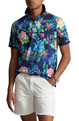 Polo Ralph Lauren Tropical Print Polo Shirt in Avondale Floral Fall Royal