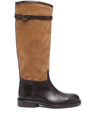 Polo Ralph Lauren two-tone riding boots - Brown