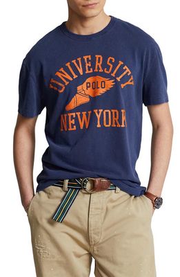 Polo Ralph Lauren University Graphic T-Shirt in Dark Cobalt