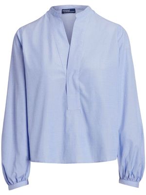 Polo Ralph Lauren V-neck cotton blouse - Blue