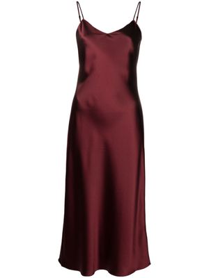 Polo Ralph Lauren V-neck mulberry silk midi dress - Red