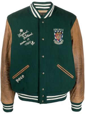 Polo Ralph Lauren Varsity-Inspired leather-sleeve jacket - Green