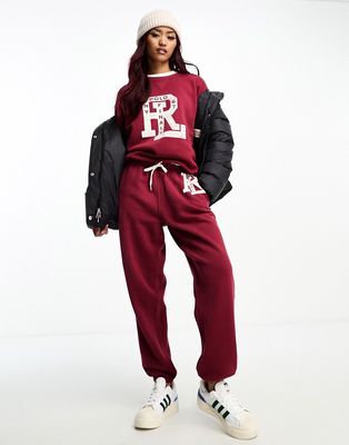 Polo Ralph Lauren varsity logo sweatpants in red - part of a set