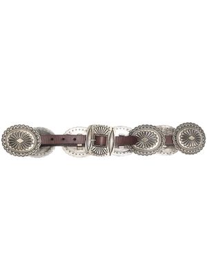 Polo Ralph Lauren Western-style engraved buckle belt - Brown