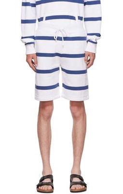 Polo Ralph Lauren White & Navy Cotton Shorts
