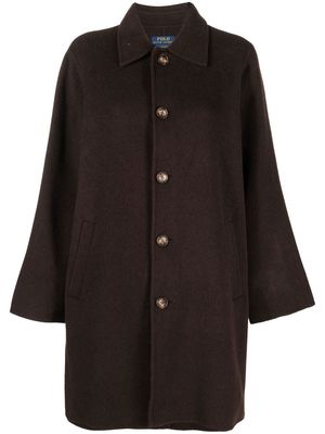 Polo Ralph Lauren wool-blend single breasted coat - Brown