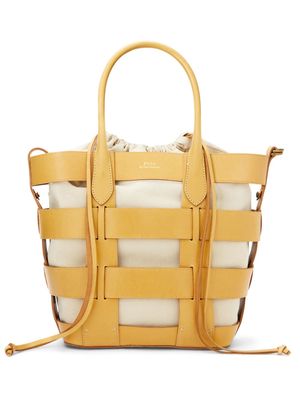 Polo Ralph Lauren woven leather tote bag - Yellow