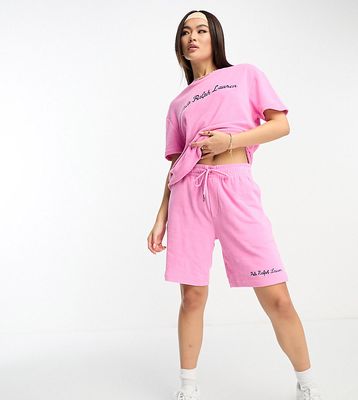 Polo Ralph Lauren x ASOS exclusive collab terrycloth shorts in pink with logo