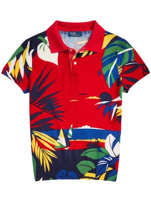 Polo Ralph Lauren x Hoffman Fabrics intarsia-knit polo shirt - Red