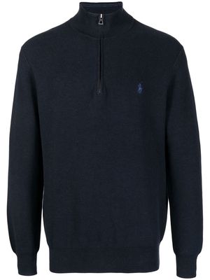 Polo Ralph Lauren zip-front high neck sweater - Blue