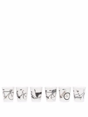POLSPOTTEN Bikes cups set of 6 - White