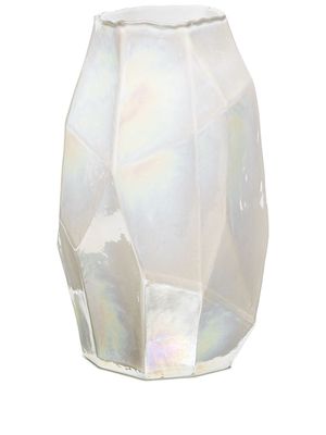 POLSPOTTEN Graphic glass vase - White