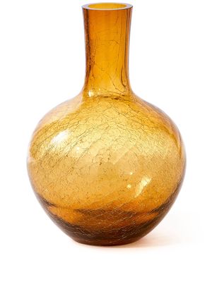 POLSPOTTEN large cracked-effect glass vase - Yellow