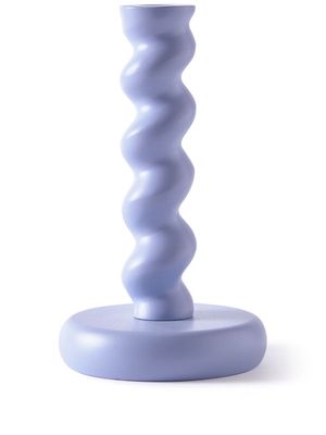 POLSPOTTEN medium Twister matte-finish candle holder - Blue