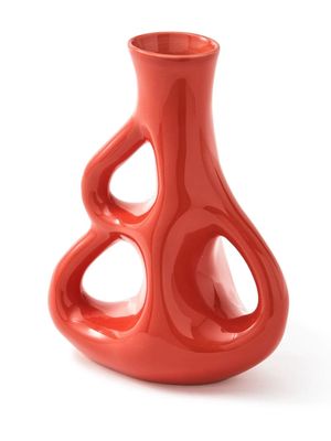 POLSPOTTEN small Three Ears ceramic vase - Red