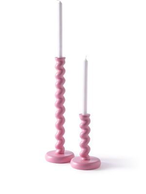 POLSPOTTEN XL Twister matte-finish candle holder - Pink