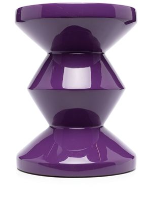 POLSPOTTEN Zig Zag lacquered stool - Purple