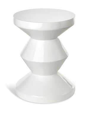 POLSPOTTEN zig zag stool - White