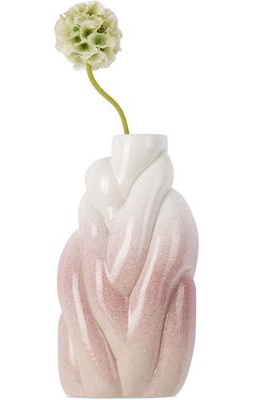 Polymorf SSENSE Exclsuive White & Pink Bubbler Vase