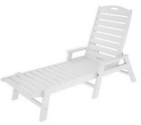 POLYWOOD Nautical Chaise Lounge with Arms