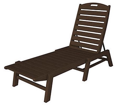 POLYWOOD Nautical Chaise Lounge Without Arms