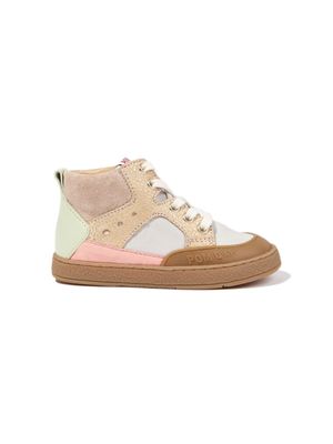 Pom D'api colour-block leather ankle sneakers - Neutrals