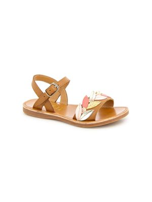 Pom D'api Plagette Ferns leather sandals - Brown