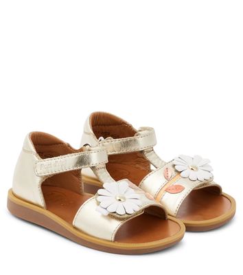 Pom d'Api Poppy Daisy metallic leather sandals