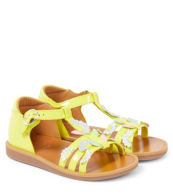 Pom d'Api Poppy Multi Daisy leather sandals