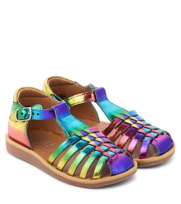 Pom d'Api Poppy Pitti rainbow leather sandals