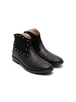 Pom D'api stud-detailing panelled ankle boots - Black