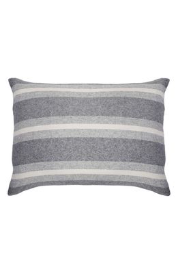 Pom Pom at Home Alpine Stripe Cotton Accent Pillow in Grey/ivory