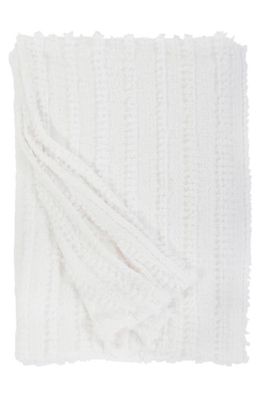 Pom Pom at Home Camille Oversize Cotton Throw Blanket in White Tones
