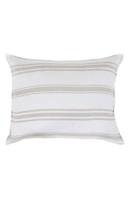 Pom Pom at Home Jackson Big Linen Accent Pillow in White Tones