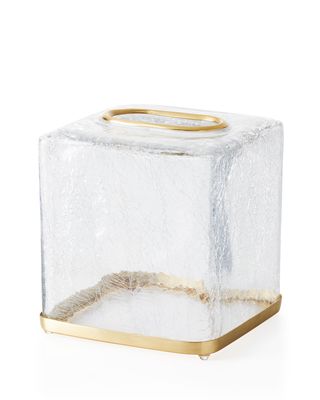 Pomaria Brushed Gold Tissue Box Cover