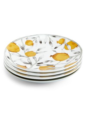 Pomegranate 4-Piece Tidbit Plate Set