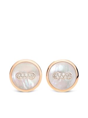 Pomellato 18kt gold Pom-Pom Dot diamond earrings - Pink
