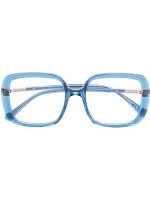 Pomellato Eyewear oversized square frame glasses - Blue