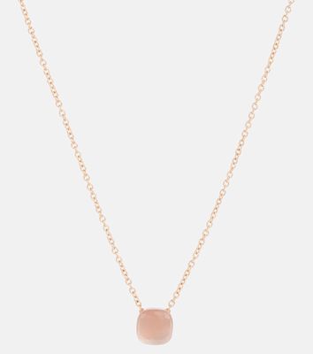 Pomellato Nudo 18kt gold necklace with rose quartz
