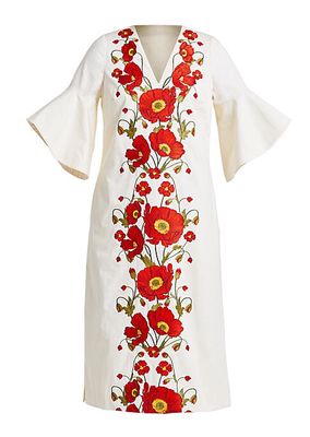 Pomodoro Embroidered Caftan Dress