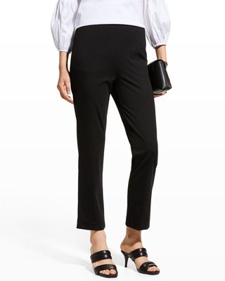 Ponte Straight-Leg Ankle Pants