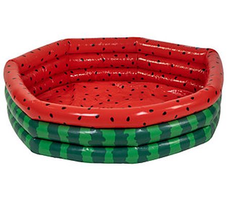 Pool Central 47" Round 3 Ring Watermelon Kiddie Swimming Pool