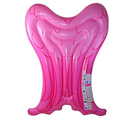 Pool Central 61" Inflatable Pink Angel Wings Po ol Float