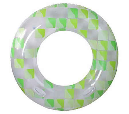 Pool Central Inflatable Mosaic Swimming Pool Ri ng Float